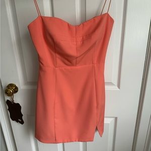coral colored hello molly dress size s